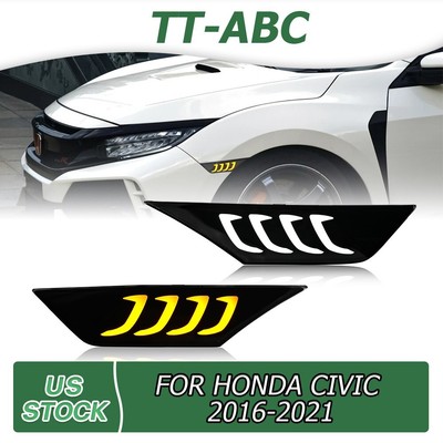 TT-ABC Dynamic LED Side Marker Lamp Turn Signal light For Honda Civic 2016-2021