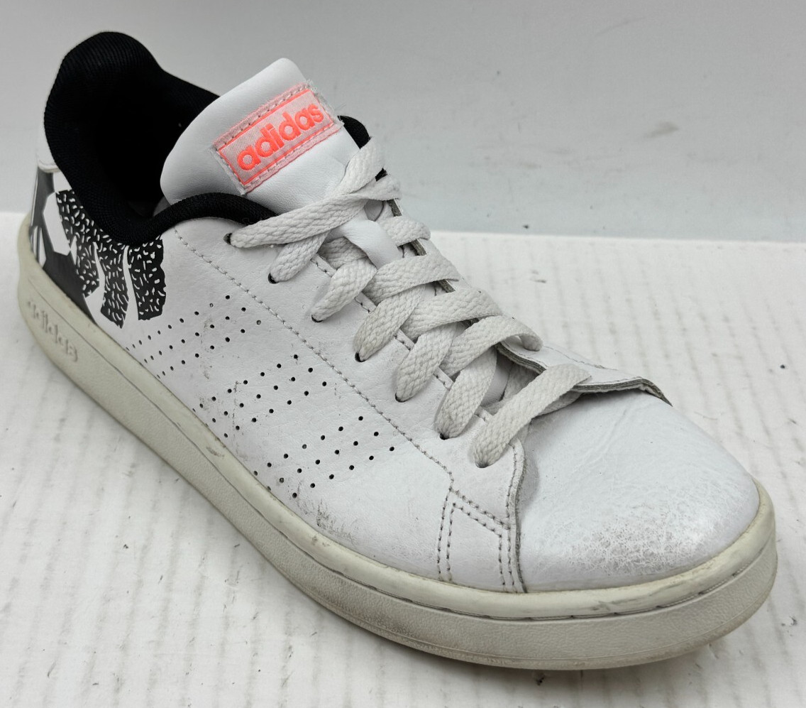 Adidas Advantage Women's Sneakers Size 8 White  Leather Athletic Shoes EH1112