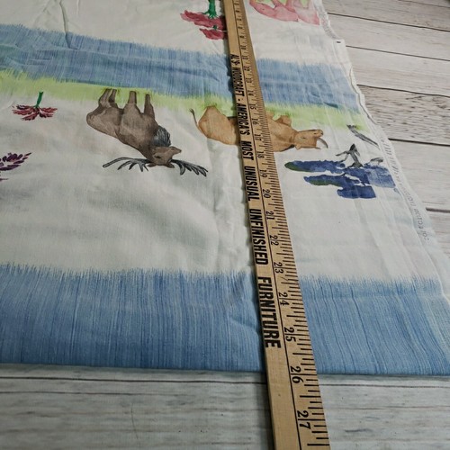 Vintage Nursery Fabric Safari Jungle Animal Print Waverly Quilting Kids Room - Picture 8 of 8