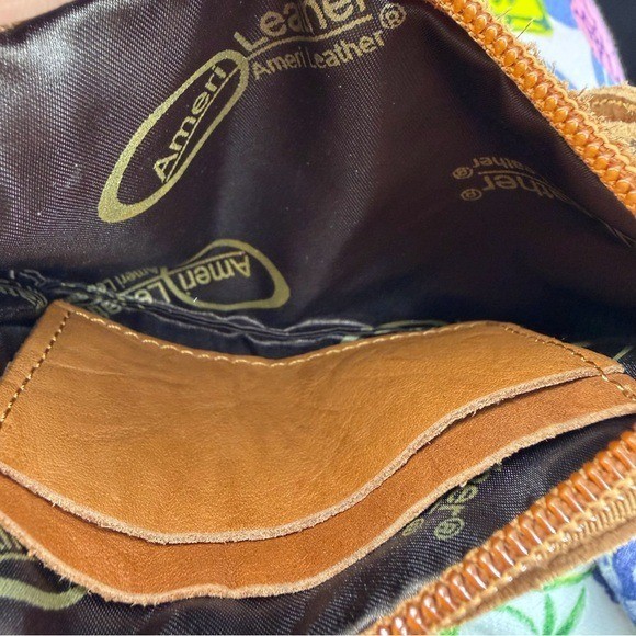 Ameri Leather brown leather wristlet - image 4