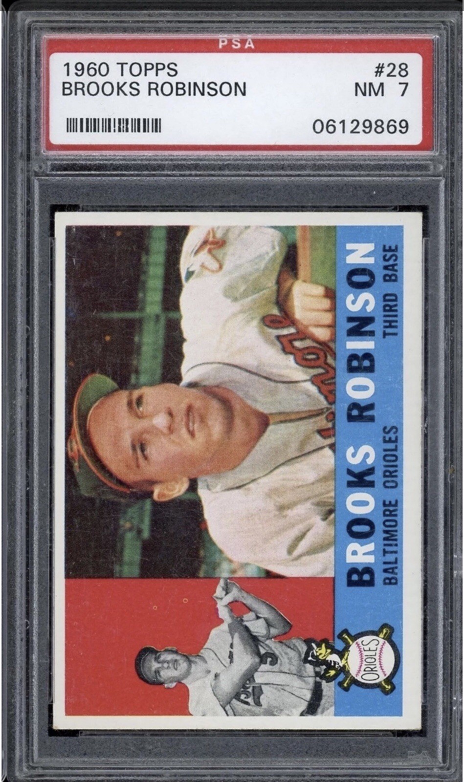 1960 Topps Baseball #28 Brooks Robinson PSA 7 NM Baltimore Orioles