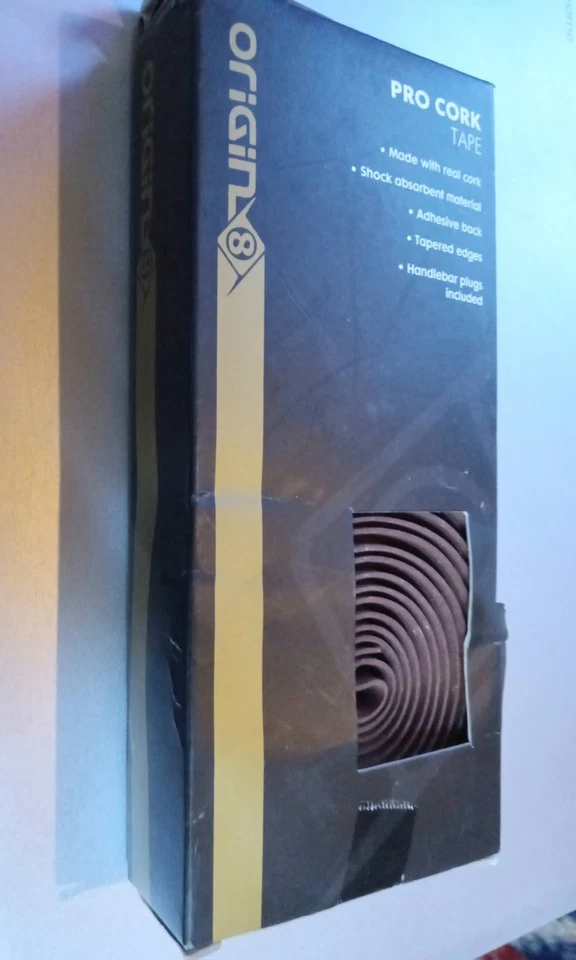 Origin-8 Pro Cork Bike Bicycle Handlebar Tape & Plugs Honey Brown Golf Clubs  - Image 3 of 4
