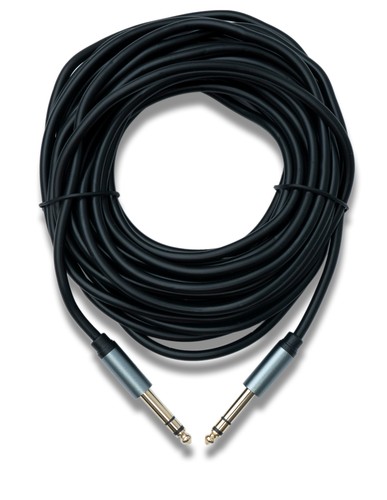 SYSTEM-S Audio Klinke Kabel 10 m AUX 6,35 mm 3 polig TRS Stecker zu Stecker - Afbeelding 2 van 4