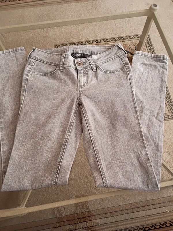 Y2k City Streets Womens Size 1 Gray Skinny Jeans 31" Inseam