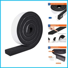 High-Resilience Neoprene Foam Weather Seal for Doors & Windows - 6.5ft Roll