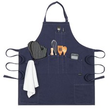 OPUX Chef Apron for Men, Kitchen Apron with Pockets for Women, Large