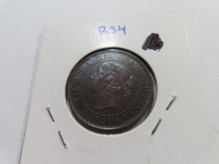 R34 Canada 1859 Large Cent AU