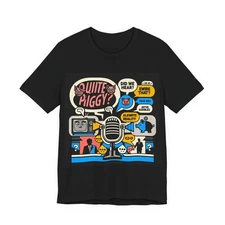 AI Pop Art T-Shirt Quite Piggy Retro Comic Podcast Graphic Tee