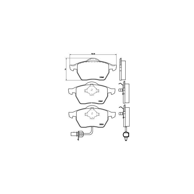 Brembo Juego De Pastillas De Freno P 85 060, Delante - Imagen 2