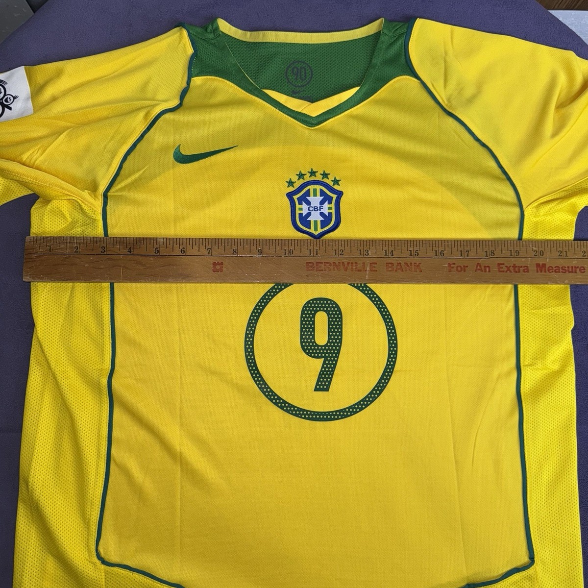 Nike ブラジル代表 Ronaldo 9 XL Brazil 2004-06 Home Soccer Jersey RONALDO #9 Nike Men's