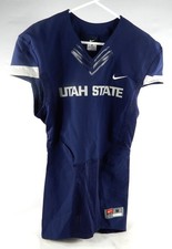 2013-15 Utah State Aggies Blank Game Issued Navy Jersey M 108