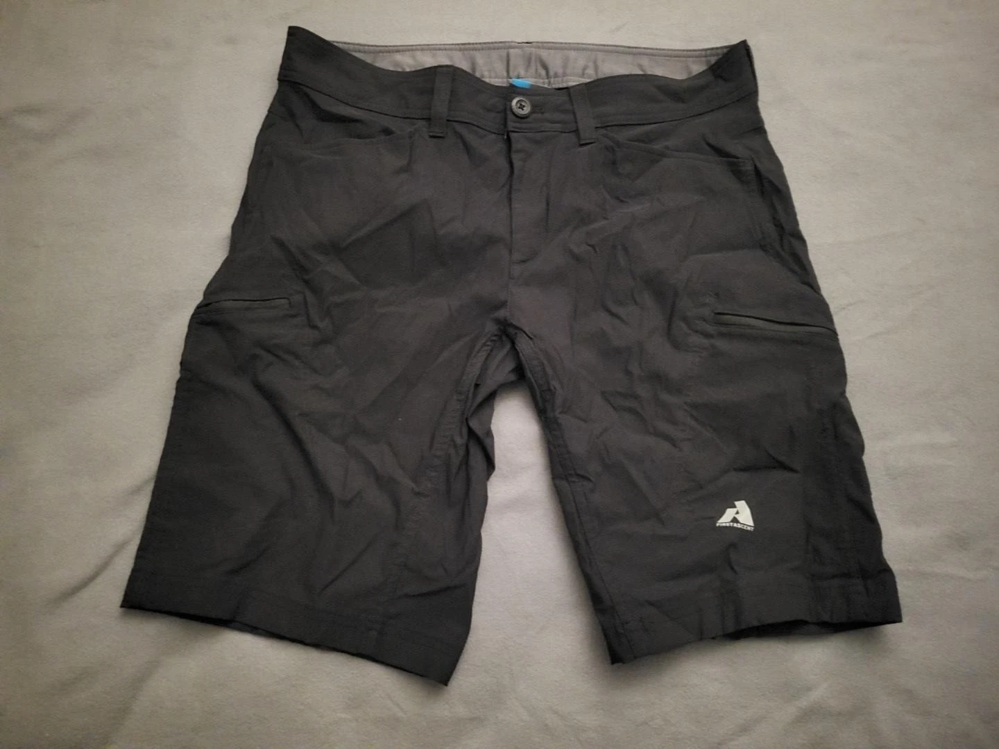 Eddie Bauer Mens Shorts 35 Black First Ascent Guide Pro Hiking Outdoor 10 Inseam