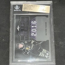 1/1 MATTHEW TKACHUK ROOKIE BGS Encased Proof 2015-16 Leaf Metal