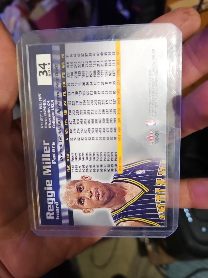Fleer Mystique 2000-01 - Reggie Miller #34 oro Foto 2 de 2