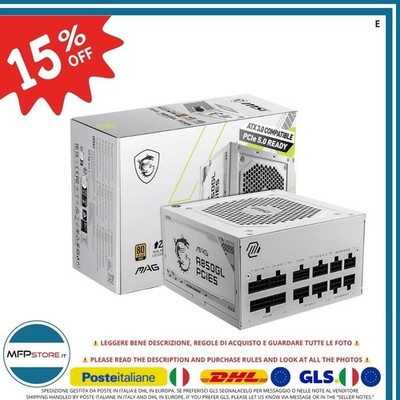 MSI MAG A850GL PCIE5 850W Netzteil ATX 3.0 80 Plus Gold Vollmodular