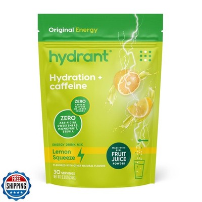 HYDRANT Energy Bulk Electrolyte Drink Mix, Caffeine and L-Theanine