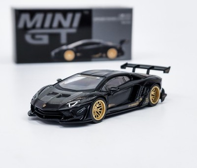 Lamborghini Aventador LB WORKS Limited Edition Mattschwarz - Mini GT 1:64