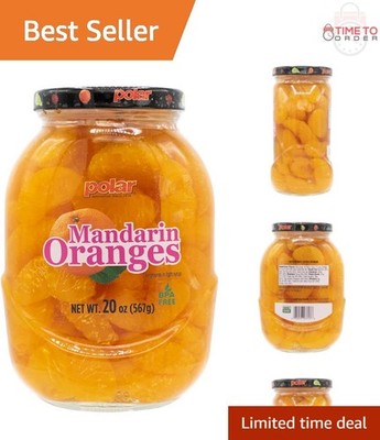 Mandarin Oranges in Light Syrup Glass Jars 20oz Pack of 6 Fruit Slices