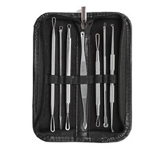 7Pcs POP Blackhead Pimple Blemish Comedone Acne Extractor Remover Tool Set Kit