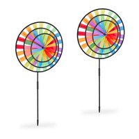 Windrad Windspiel GartenmüHle Balkonstecker Kinderwindrad Bunt Leicht 3D-Effekt