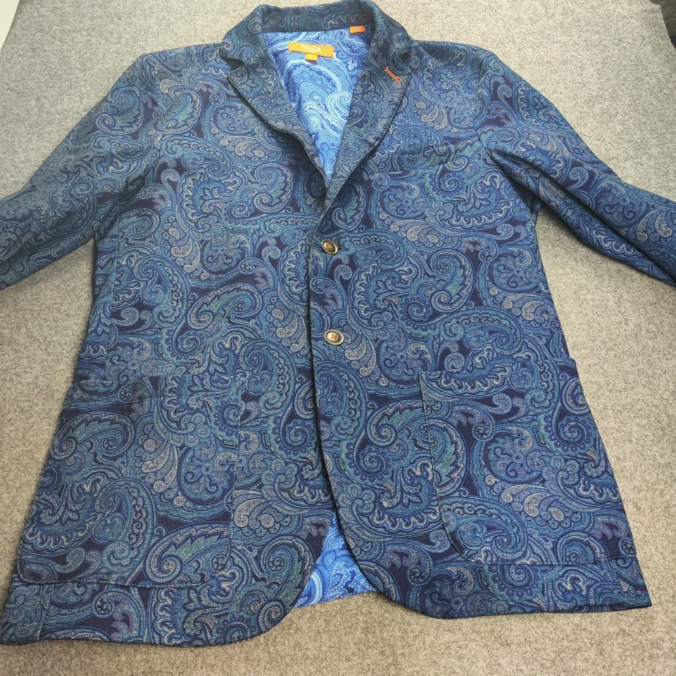 Blazer deportivo Tallia para hombre pequeño azul cachemir abrigo deportivo chaqueta llamativo audaz Foto 2 de 4