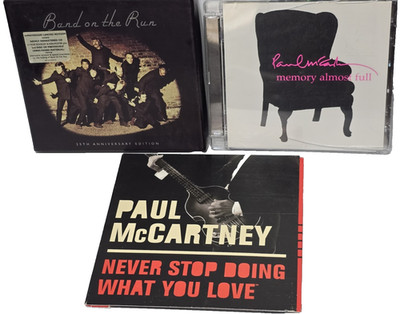 3 x Paul McCartney CDs: Band On The Run (25th), Memory Almost Full, Never Stop
