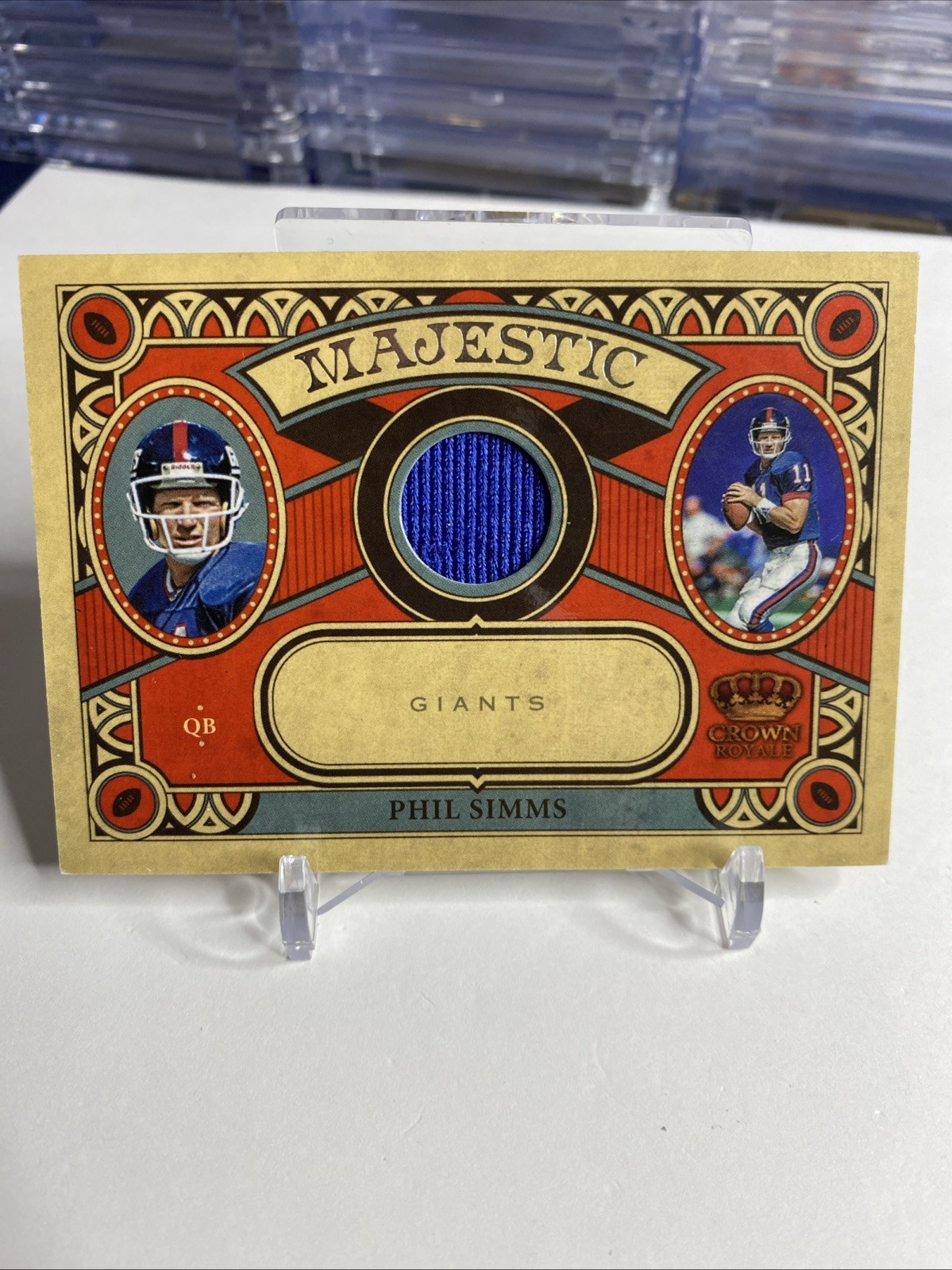 2010 Crown Royale Majestic Materials Phil Simms /299 New York Giants