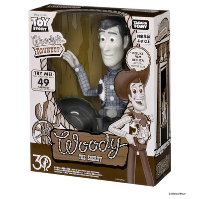 NEU Toy Story 30th Anniv. Real Size sprechende Figur Woody's Roundup Ver.