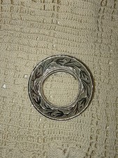 West Germany Silver Toned Scarf Clip Brooch