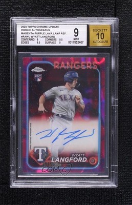 2024 Topps Chrome Update Rookie 175/299 Wyatt Langford BGS 9 MINT Auto RC b4d
