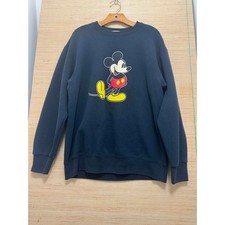 Vintage Walt Disney World Mickey Mouse Black Crewneck Sweatshirt Adult Large