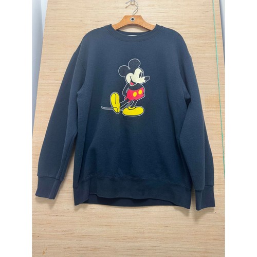 Vintage Walt Disney World Mickey Mouse Black Crewneck Sweatshirt Adult Large