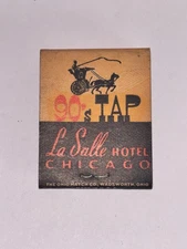 Vintage Matchbook - 90's Tap, La Salle Hotel, Chicago, IL - Ohio Match Co.