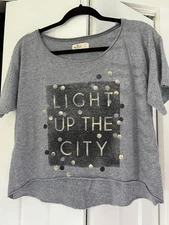 Hollister Women’s T-shirt Short Sleeve S Gray