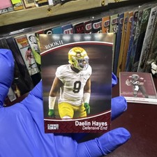 SAGE 2021 Premier Draft Daelin Hayes #74 Rookie Notre Dame NCAA Football Card. rookie card picture
