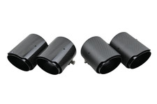 Carbon glänzend Auspuffblende Endrohr UNIVERSAL 70mm KURZ schwarz