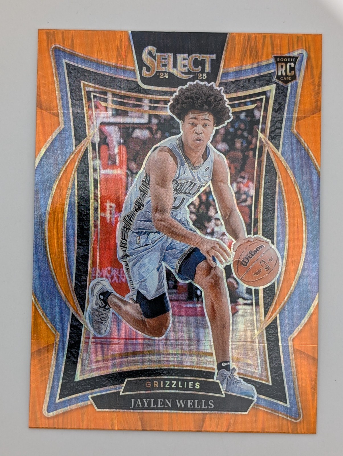 2024-25 Panini Select Orange Flash Prizms Concourse #79 Jaylen Wells RC