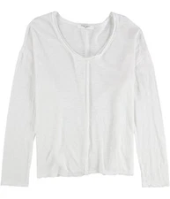 Project Social T Womens Get Up And Go Long-Sleeve Basic T-Shirt, white, XS