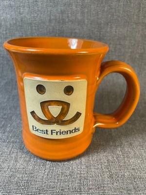 Deneen Pottery Best Friends Animal Society Mug Orange USA Made 2015 Hand Thrown
