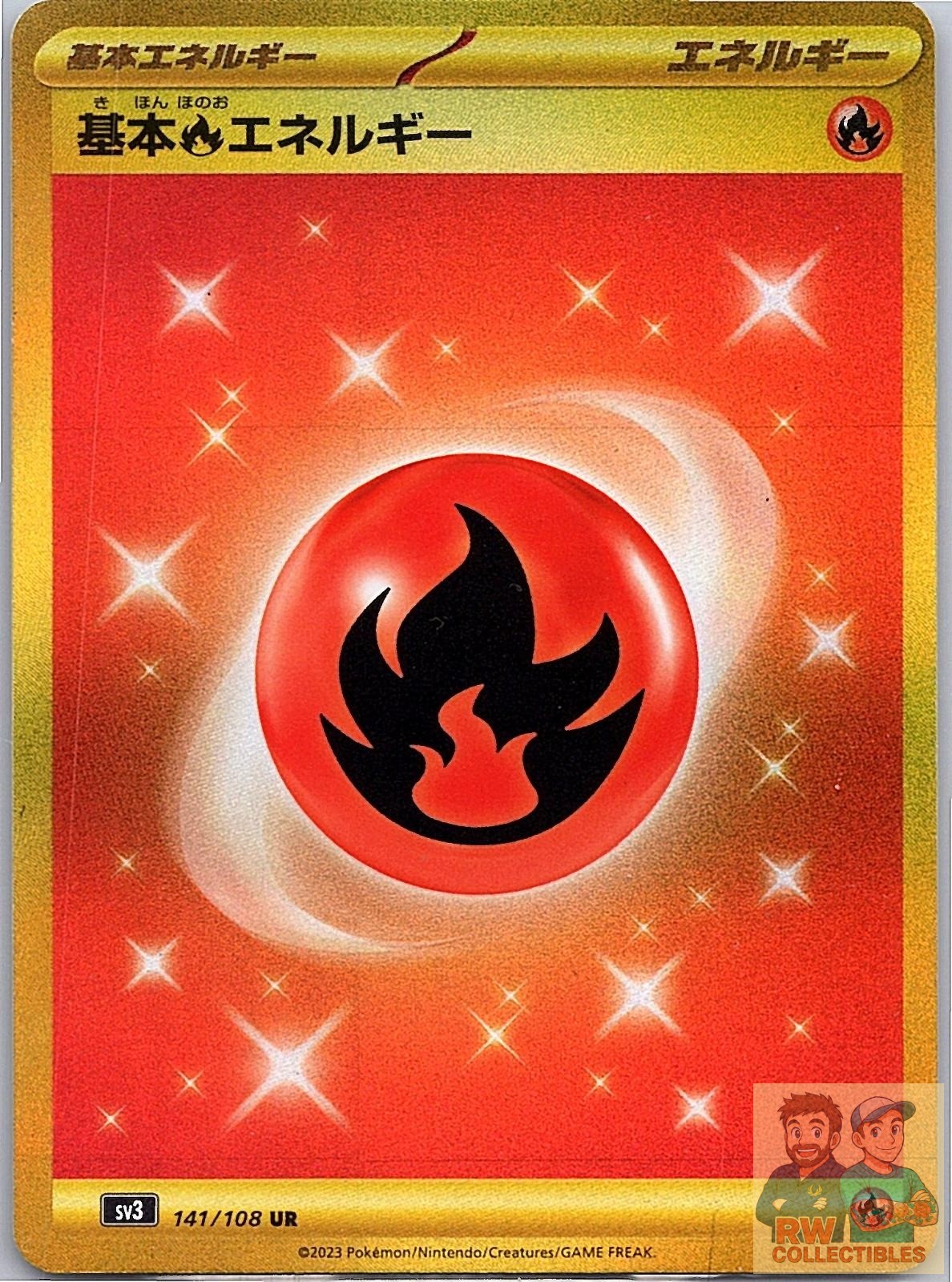 Basic Fire Energy 141/108 Ruler of the Black Flame Pokemon Japanese NM