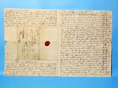 1820 Vorstempel ganz an Henry Howard de Corby Castle geschickt nach Neapel Italien #CC41