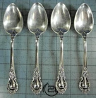 (4) Lot Royal Dynasty by Kirk-Stieff Sterling Silver Teaspoon 6 1/8" 170.33 gram