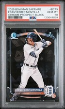 2025 Bowman Sapphire Edition Chrome Prospects Franyerber Montilla Black /10