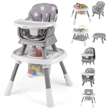 16-in-1 Baby High Chair with Activity Center Booster Seat Building Block Table