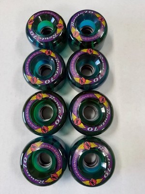 KRYPTONICS ROUTE 70mm skateboard roller skate outdoor wheels Blue 8 pack NEW