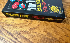 Pegatina brillante sello Balloon Fight completo en caja nintendo nes sin perforar hangtab