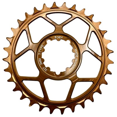 5Dev T-Type 3-Bolt Chainring, 3mm Offset, 30T - Kash