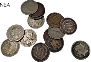 (1) Three Cent Nickel 3C (3 Cent Coin) ~ WITH DATE ~~ Low Grade/Problem
