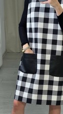 Dolce & Gabbana Plaid Dress with Napa Leather pockets NEW