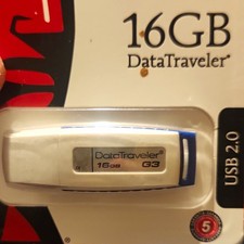 Kingston DataTraveler G3 16GB USB 2.0 Flash Drive White/Blue DTIG3/16GBZ